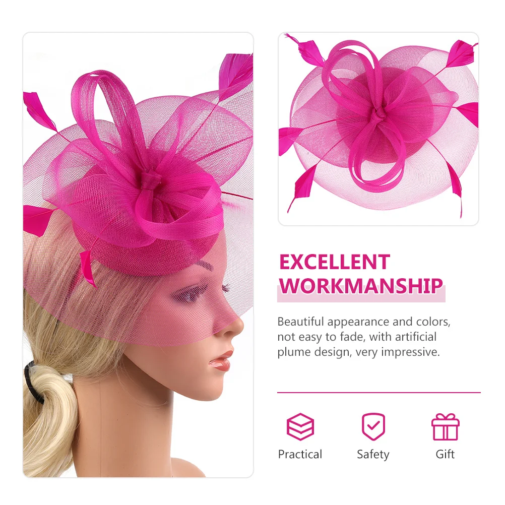 

Decorate Flower Hairband Miss Bride Artificial Wedding Hats Women Fascinators for