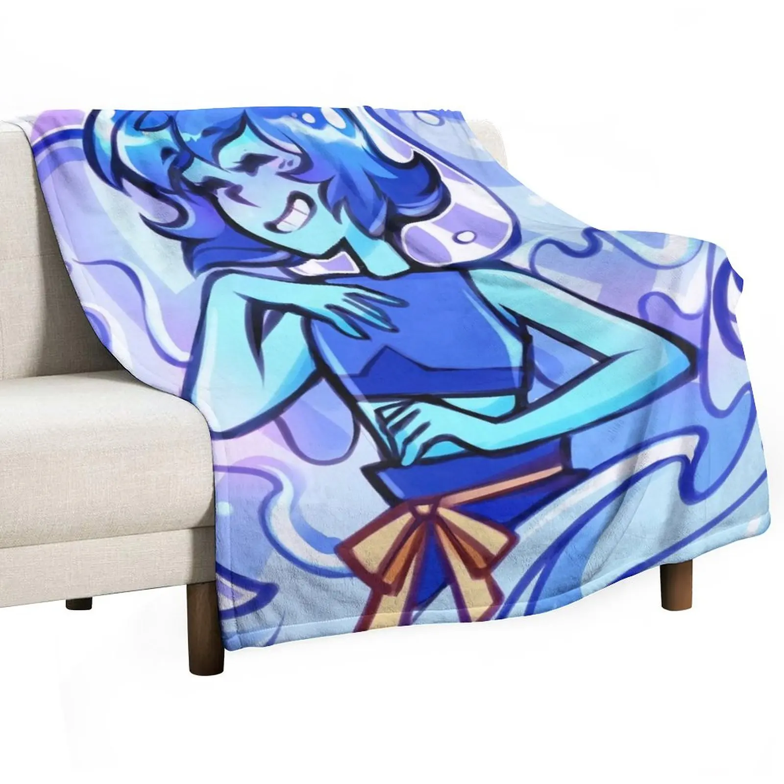 

Lapis Lazuli Throw Blanket Loose Beautifuls Custom blankets and throws Blankets