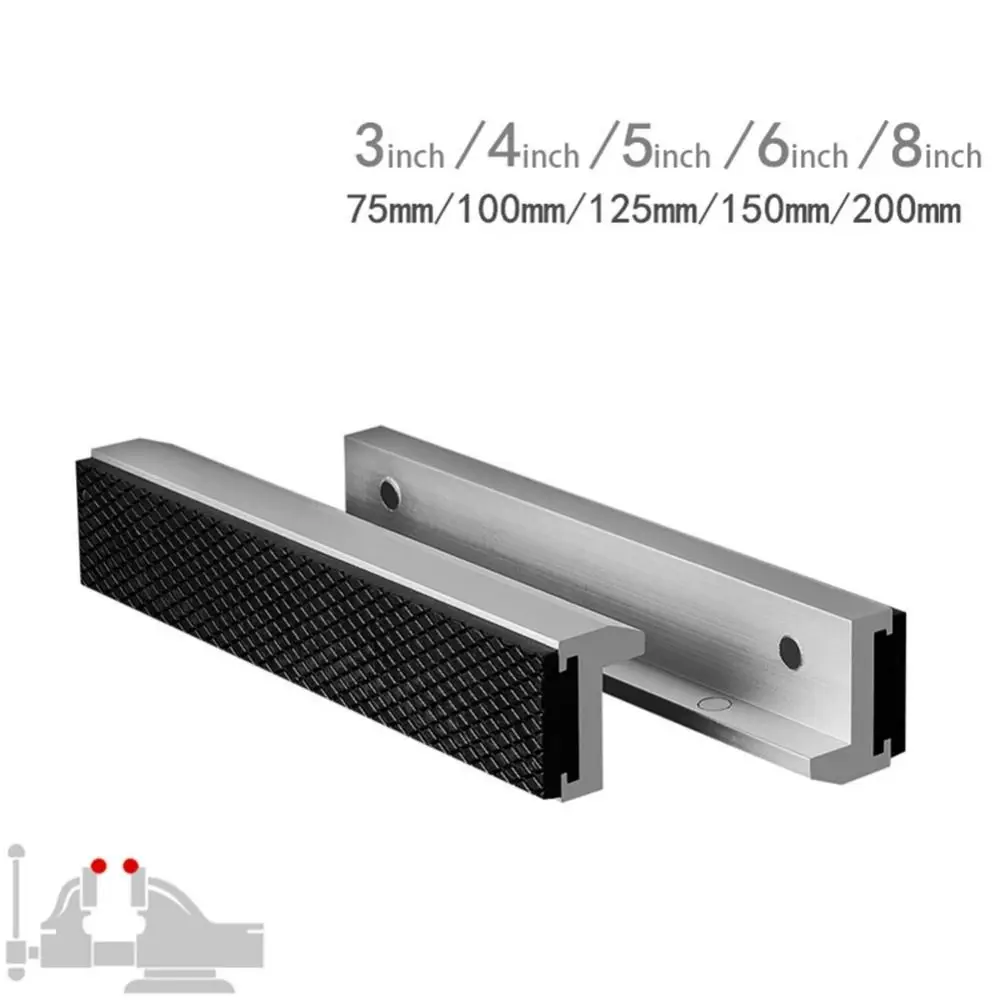 3/4/5/6/8inch Vise Magnetic Protective Cover Strong Magnetic Wear-resistant Bench Vise Pad Multipurpose Aluminum Alloy