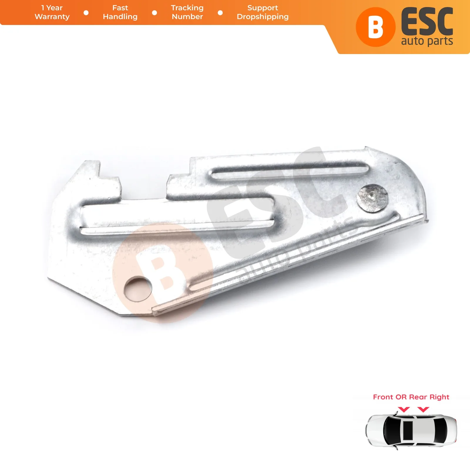 ESC Auto Parts EWR5005 Electrical Power Window Regulator Clip, Metal, Connection Sheet Right Doors for Vauxhall Opel Astra