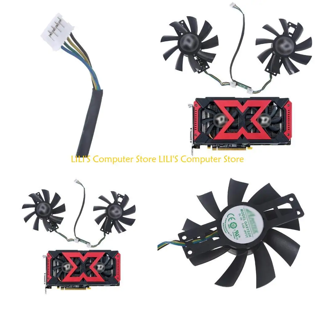 

A52B 2PCS 87mm DatalandRX580 GA91S2H 4Pin 12V 0.35A VGA Fan Graphics Card Cooling Fan