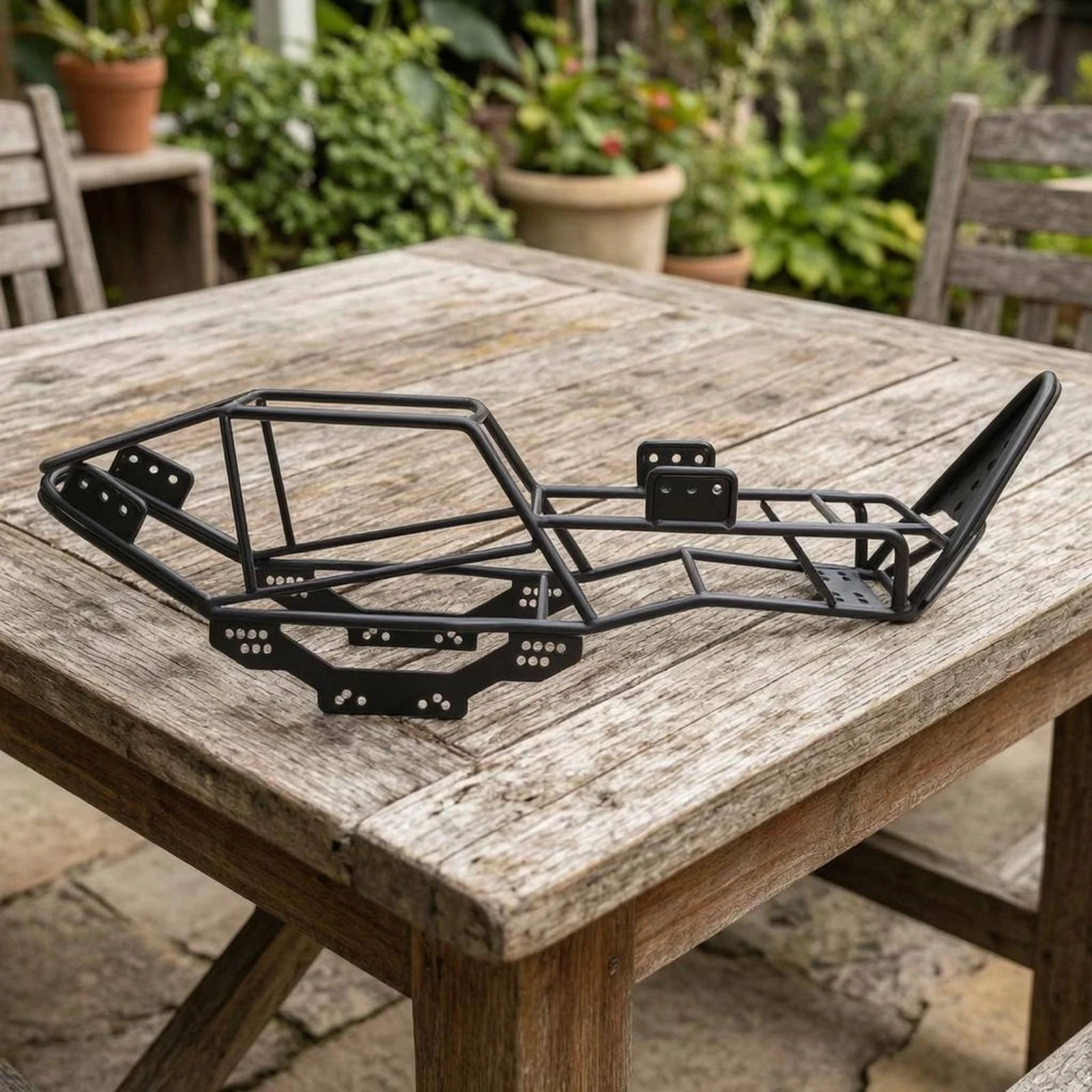 RC Chassis Cage with Flat Mounting Plates Tube Frame Alloy Roll Structure for 1/10 Crawler Customization Builds