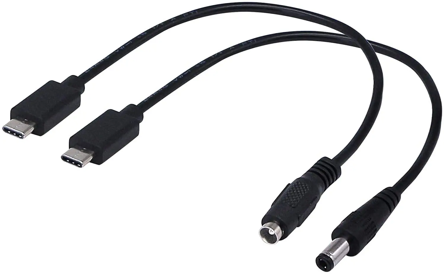 USB 3.1 Type C USB-C To DC 5.5 2.5mm Power Jack Extension Charged Cable 10cm