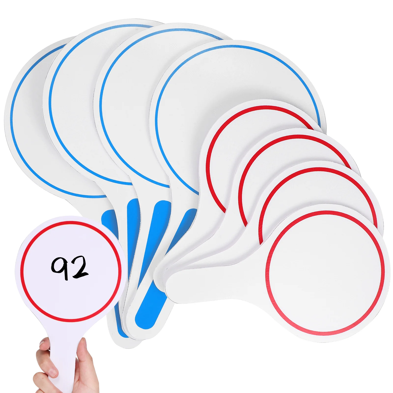 8 Pcs Whiteboard Voting Scoreboard Paddle Dry Erase Blank Scoring Handheld for Writing Student