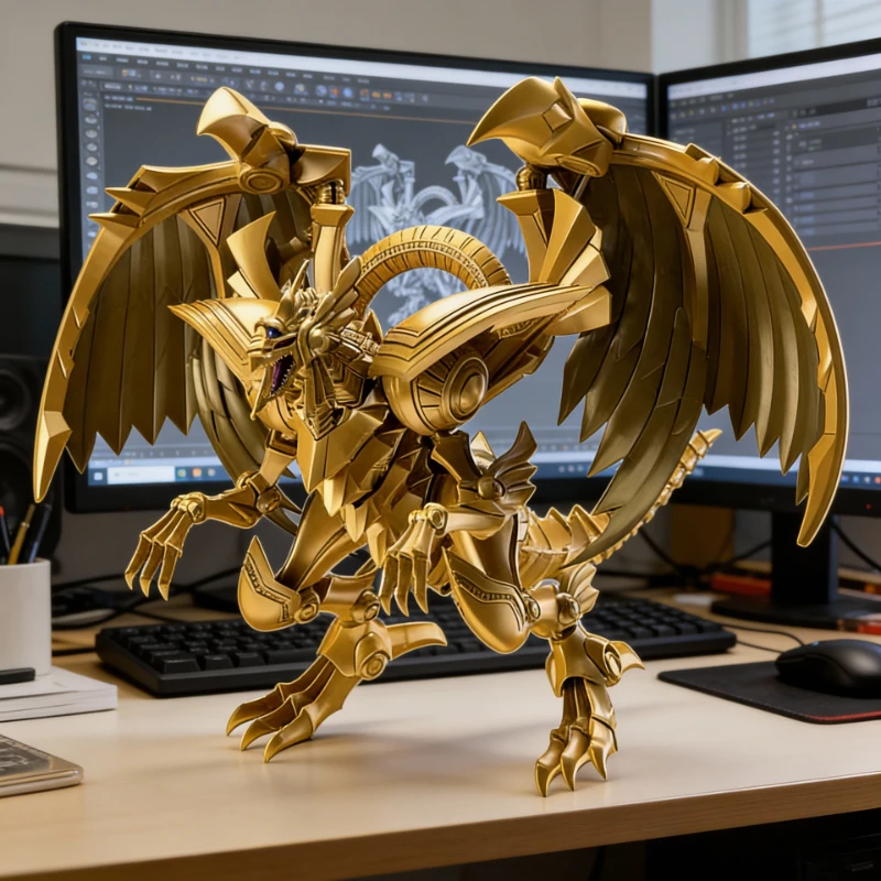 Bandai FRS Figura de ação YuGiOh O DRAGÃO ALADO DE RA EGYPTIAN DEUS Modelo colecionável Kit de montagem de brinquedo para presente de crianças