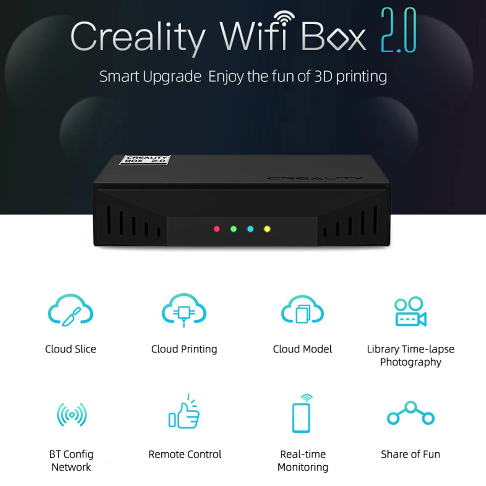 Creality Wifi Box 2.0 Intelligenter Assistent für FDM 3D-Drucker BT Echtzeit-Monitor/Fernsteuerung Zeitraffer-Aufnahme 8G TF-Karte – Detail 3