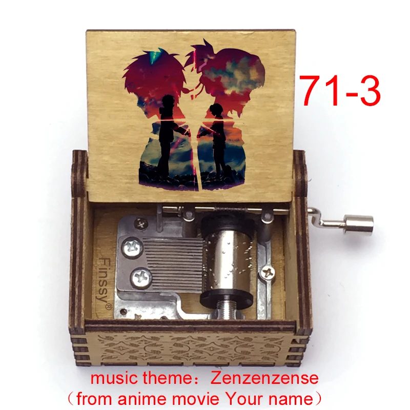 Kimi no Na wa Anime Music Box Your Name Song Zen Zen Zense Wooden Hand Crafted Musical Box Gift Toy Movie Fans office home decor