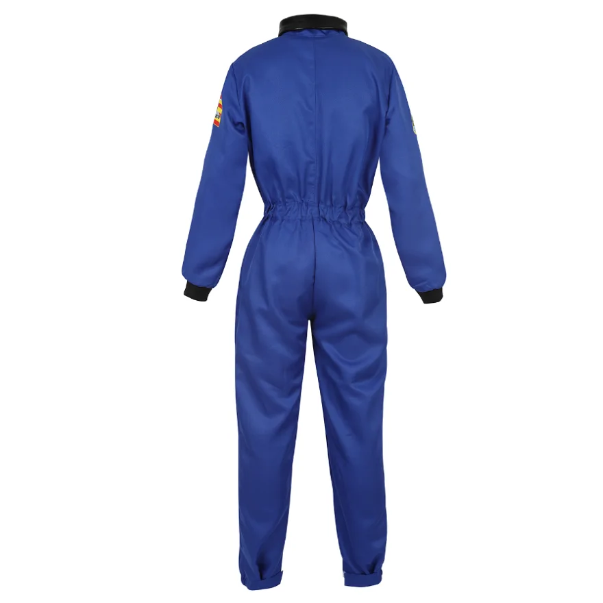 Adulto astronauta traje feminino homem espaço astronauta traje cosplay zíper macacão família spacesuit trajes carnaval