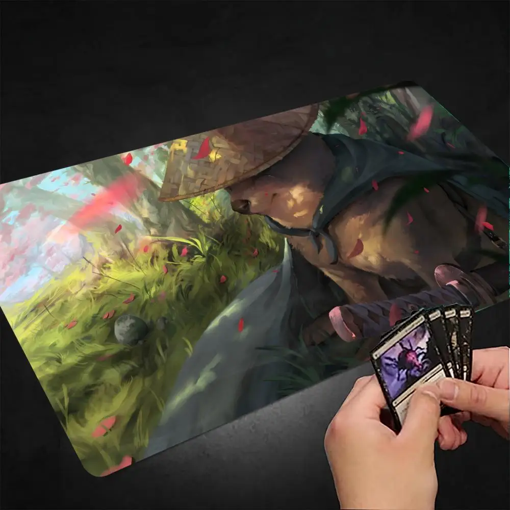 

Dog Hero Magic Party Game Mat Durable Rubber for MTG and TCG Games 900X400mm Mouse Pad Offices Desk Mats Party Friendly Design