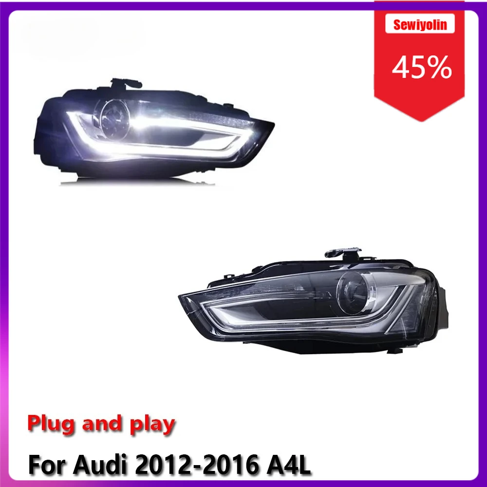 

Автомобильные светодиодные лампы Sewiyolin в сборе для Audi A4L 2012-2016, противотуманные фары DRL, стоп-сигналы поворота