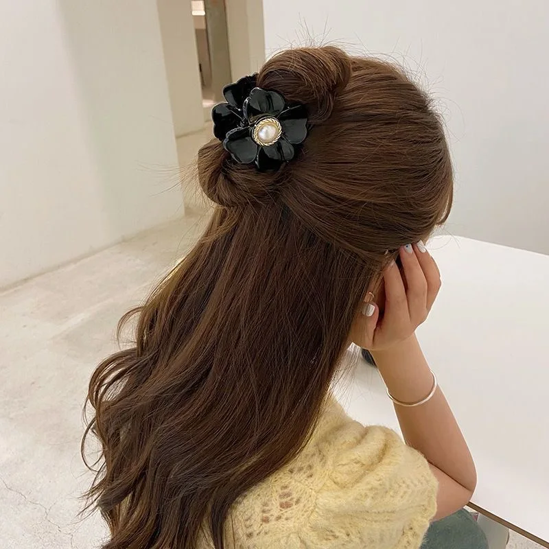 Sweet Flower Shape Hair Clip for Women Girls Hair Claw Chic Barrettes Claw Crab Hairpins Styling Bohemia Hair Accessories