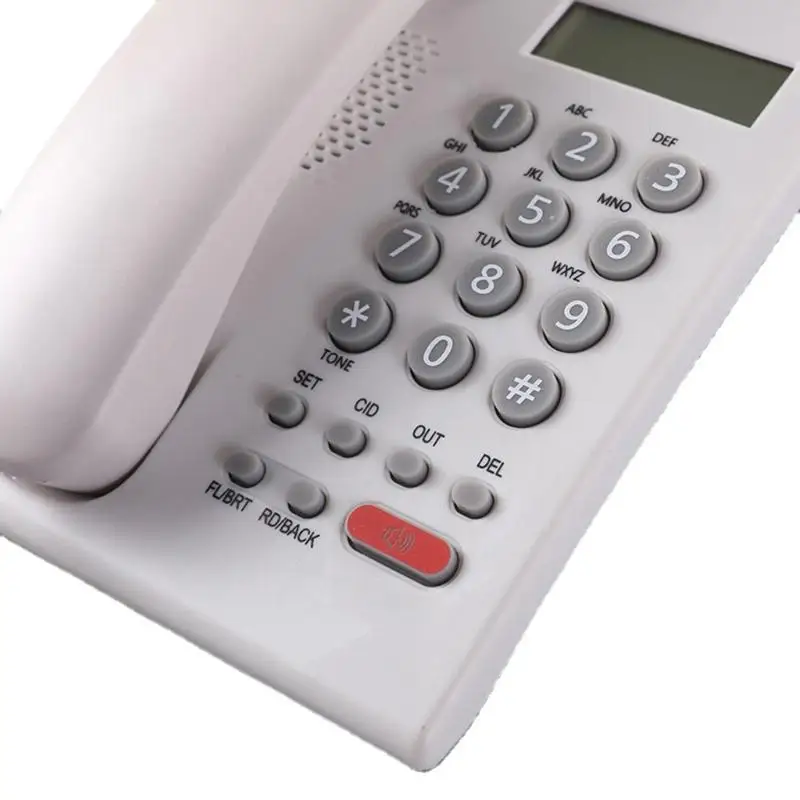 652F Landline Telephone Corded Desktop Large Button Phone for Seniors with Call Display Corded Phone for Seniors Home Hotel