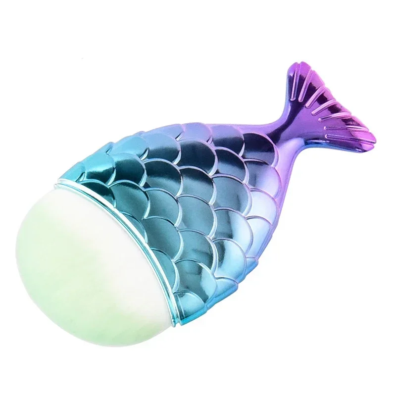 فرشاة مكياج احترافية على شكل حورية البحر، بودرة أحمر الخدود، فرشاة ناعمة، فرشاة كريم الأساس، فرشاة السمك، أدوات مكياج، مكياج الوجه #1