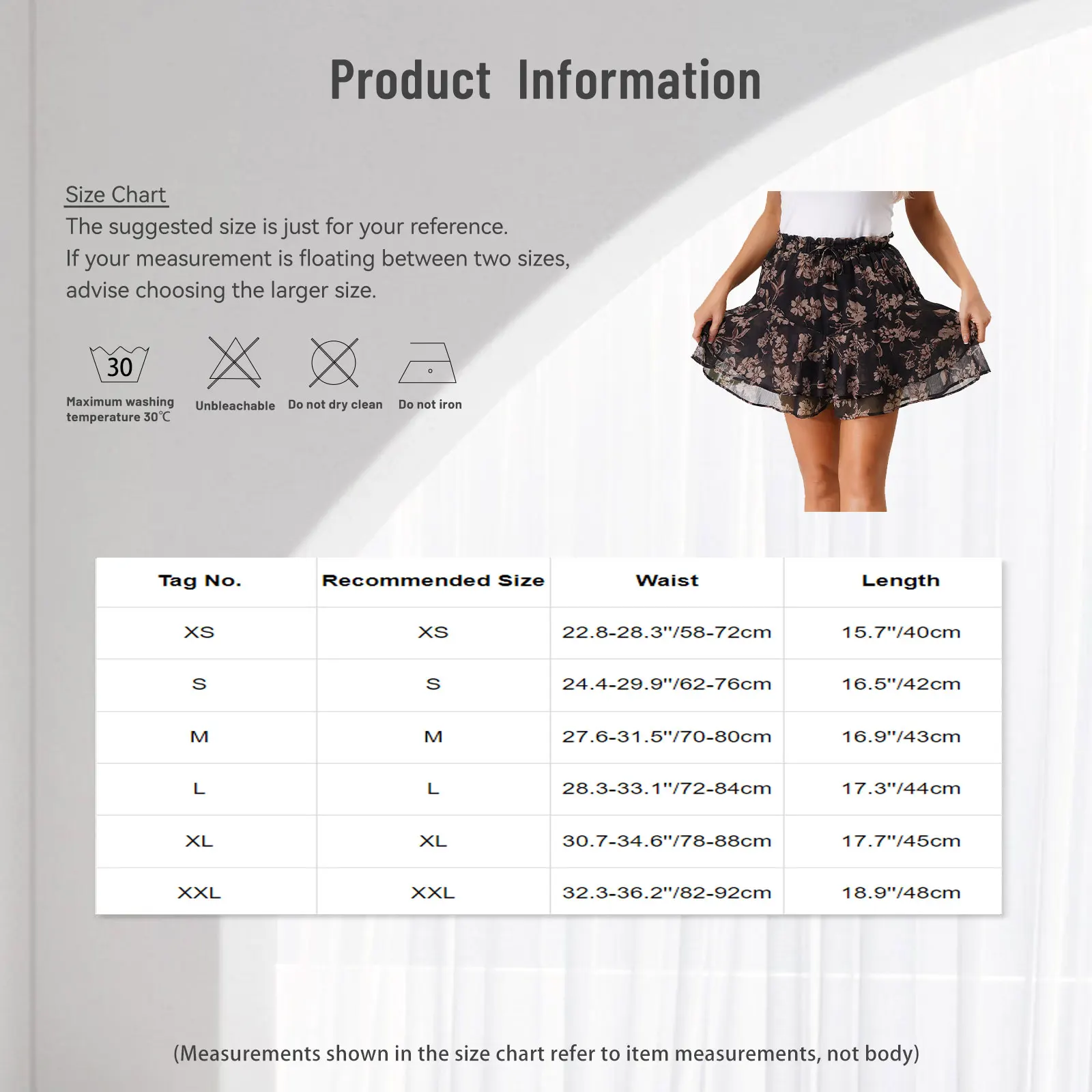 Minigonna da donna con stampa floreale bohémien, coulisse, orlo arricciato, gonna svasata, culotte, vacanza, spiaggia, tennis, costume sportivo