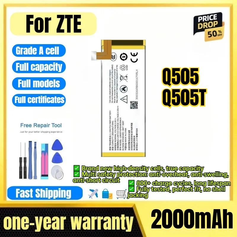 Li3820T43P6h903546-H for ZTE Q505/Q505T Phone Battery 0 Cycle High Capacity Battery Replacement Bateria Grade A Cell with Tools