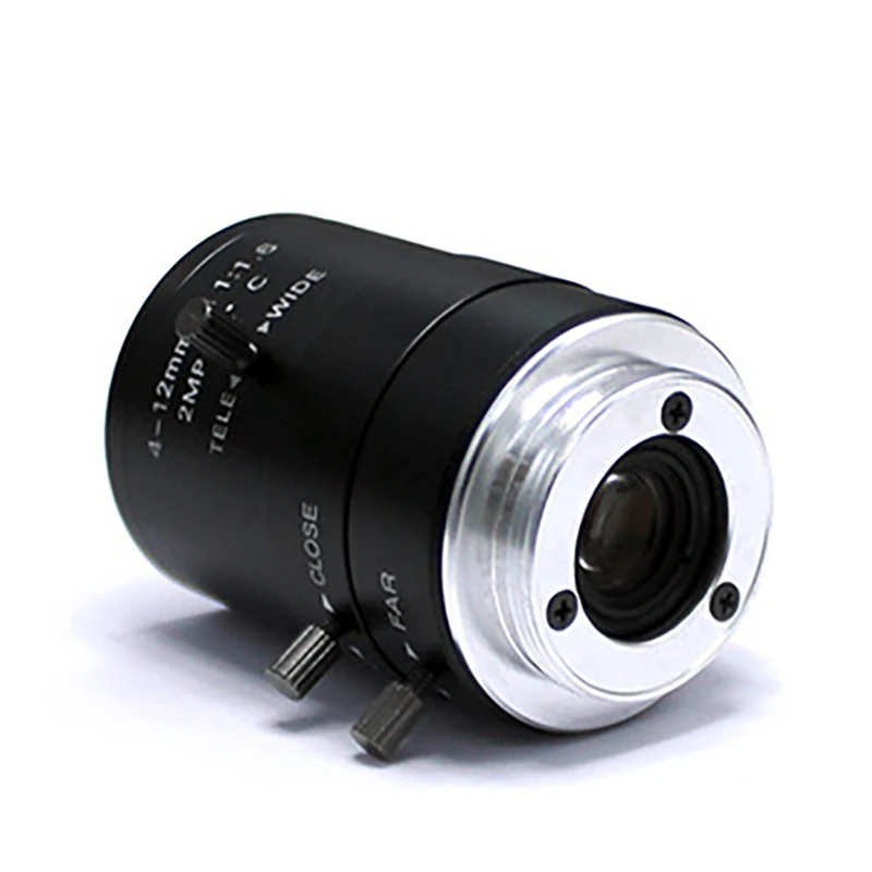 2MP เลนส์กล้องถ่ายรูป4-12มม. F1.6 C-Mount 1/2รูรับแสงด้วยตนเองเลนส์อุตสาหกรรมสำหรับอุปกรณ์ถ่ายภาพ