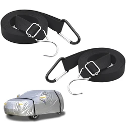 2Pcs Car Cover Windproof Strap 440CM Nylon Auto Cover Gust Strap Adjustable Vehicle Cover Gust Strap for SUV Van Truck