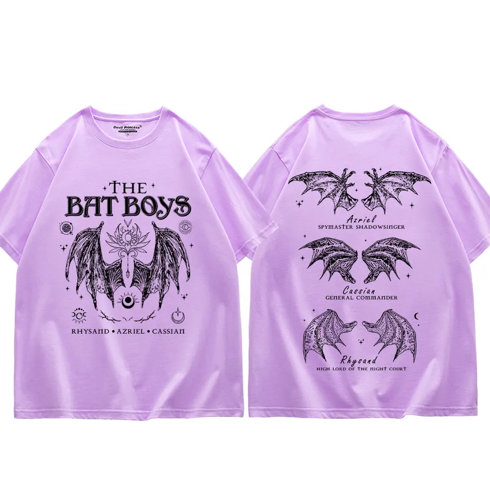 The Bat Boys Double Sided Graphic T Shirts Men Women Fashion Vintage Short Sleeve T-shirt Summer High Quality Cotton T-shirts