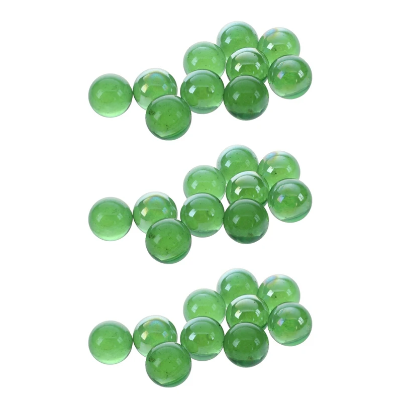 30 Pcs Marbles 16Mm Glass Marbles Knicker Glass Balls Decoration Color Nuggets Toy Green