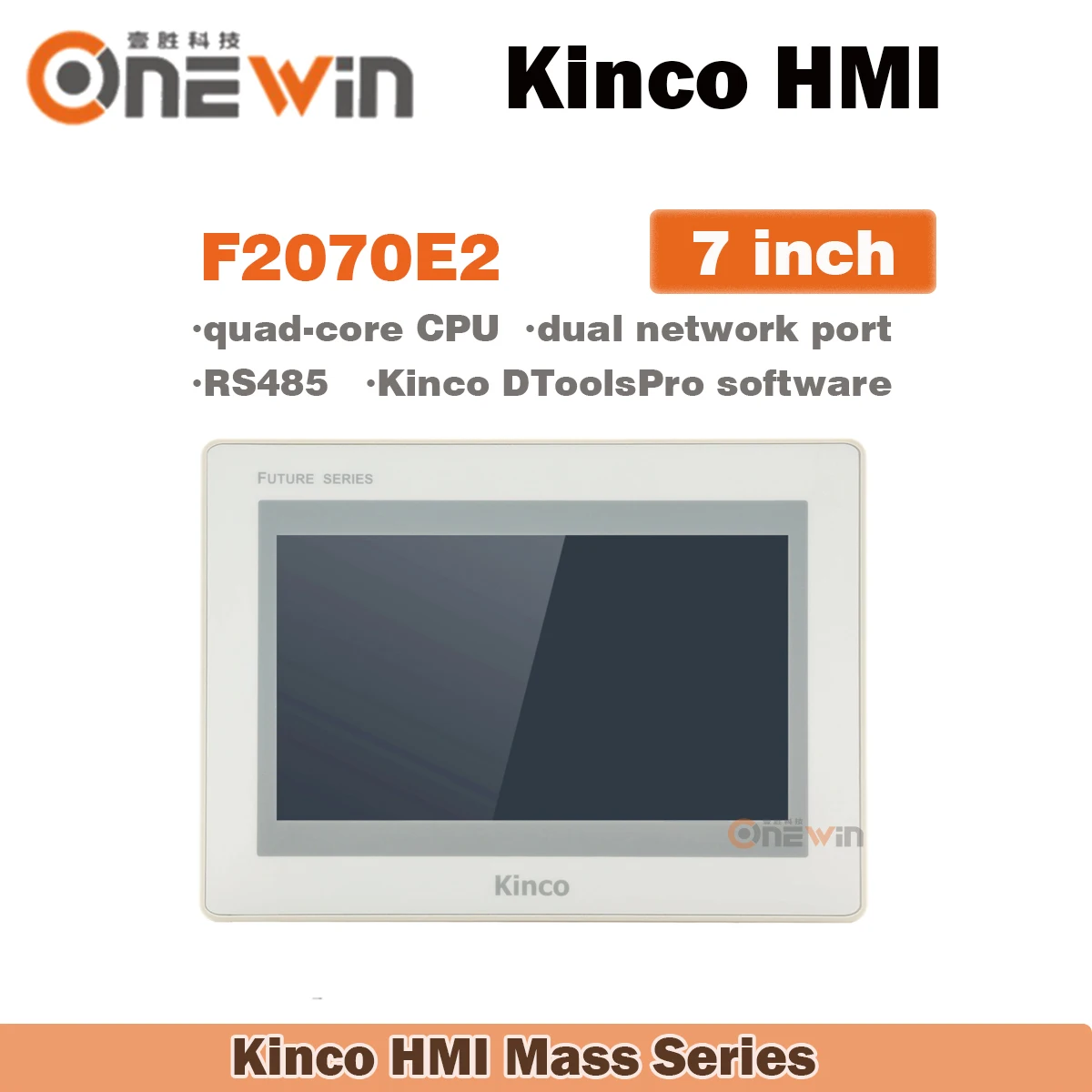

Kinco HMI F2070E2 Touch Screen Quad-core CPU Ethernet USB Slave FUTURE Series 7 inch Human Machine Interface Industrial