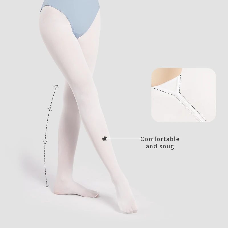 Ivoogle 40D الباليه الجوارب للنساء والفتيات مرونة عالية شبه غير شفافة القدمين جوارب طويلة لفافة ساق غير مخيطة