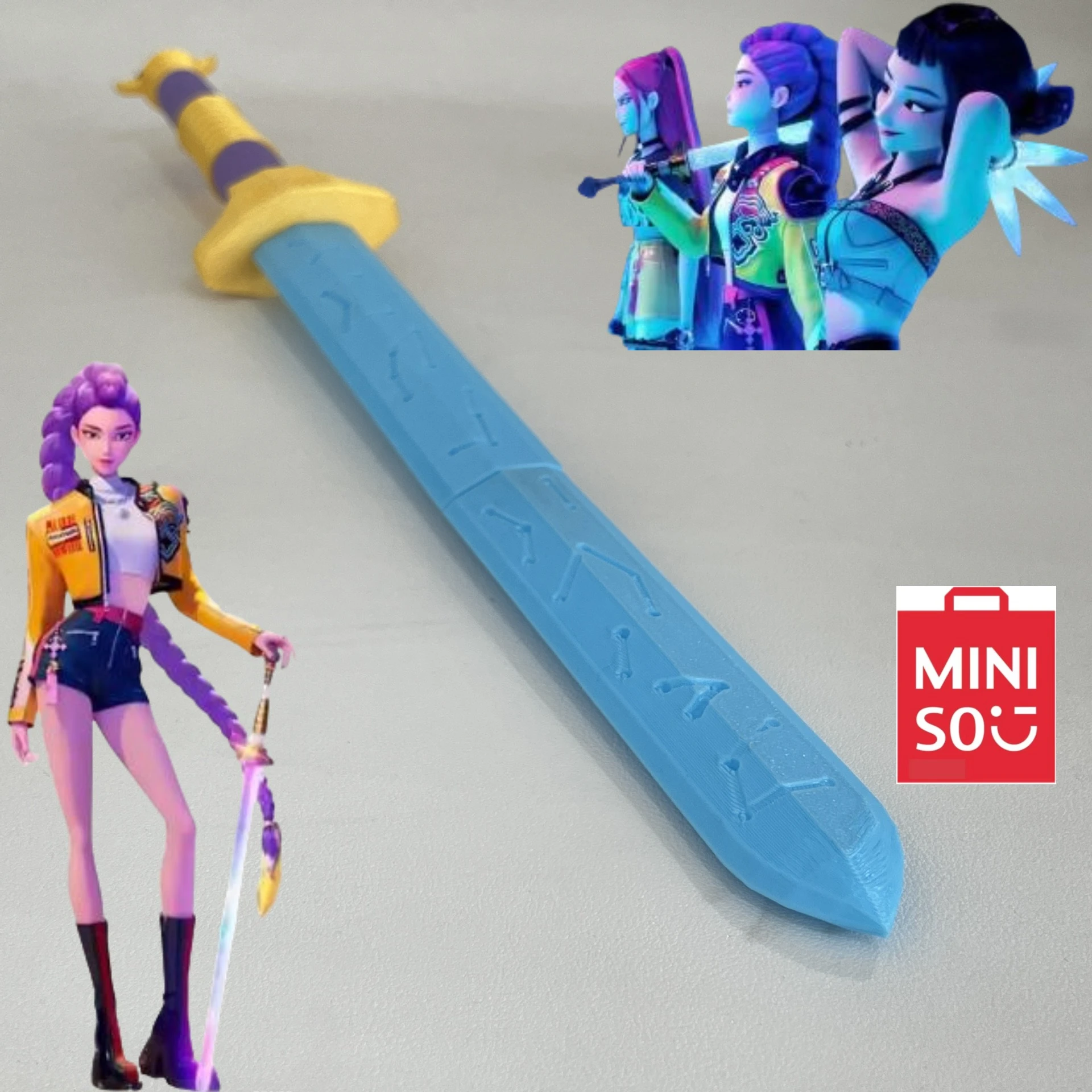 

Kpop Demon Hunter Rumi Long Sword 3D Printed Party Glow in the Dark Costume Accessory for Zoey Themed Parties And Events