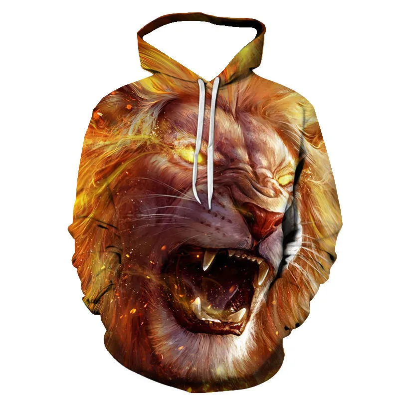 Pull à capuche pour hommes, nouveau Style, veste ample à capuche caractéristique du tigre sauvage, pull à capuche à la mode et décontracté, automne 2025