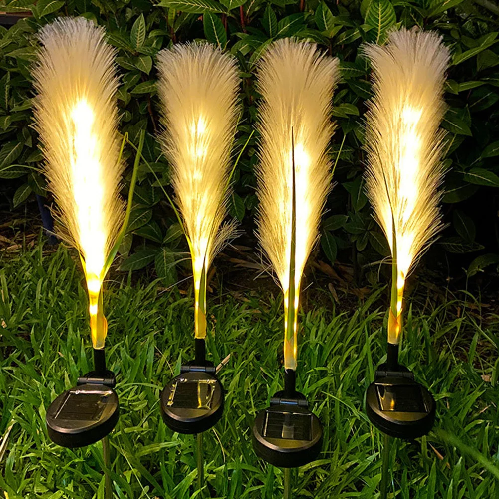 2 Pcs Solar Light Outdoor Lights Garden Power for Outdoors Ground Lamp Post Stake