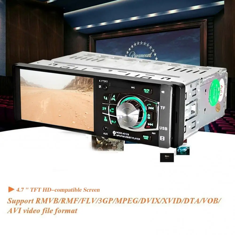 Hot Sales 4012B 4 1 Inch Bluetooth 1 Din Car Radio Stereo FM USB MP5 Player