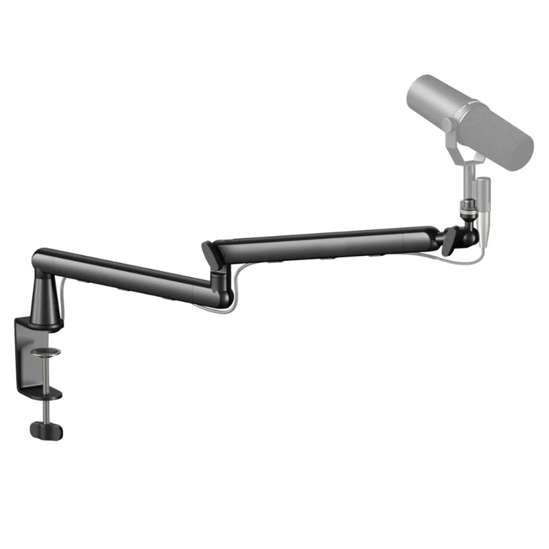 

High end universal adjustable metal computer stand with hidden microphone cable device