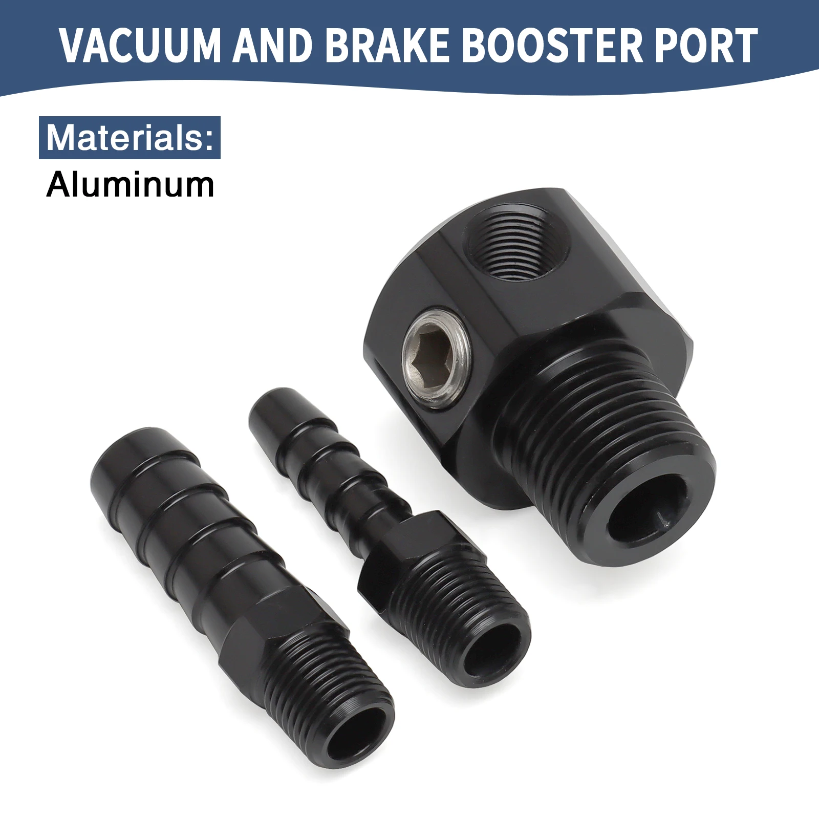 Aluminum Universal Speedway Motor Vacuum Brake Booster Port 1/4