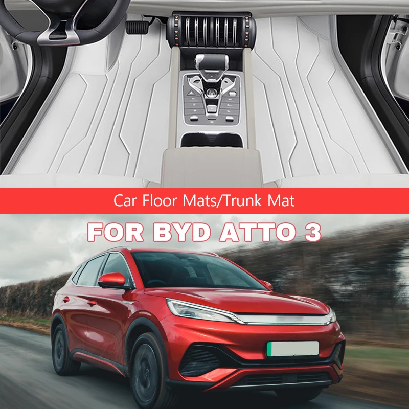 

VASTZ Yacht PU Leather Car Floor Mats For BYD Atto 3 All-Weather Protective Double Layer Foot Carpets Full Coverage Trunk Liner