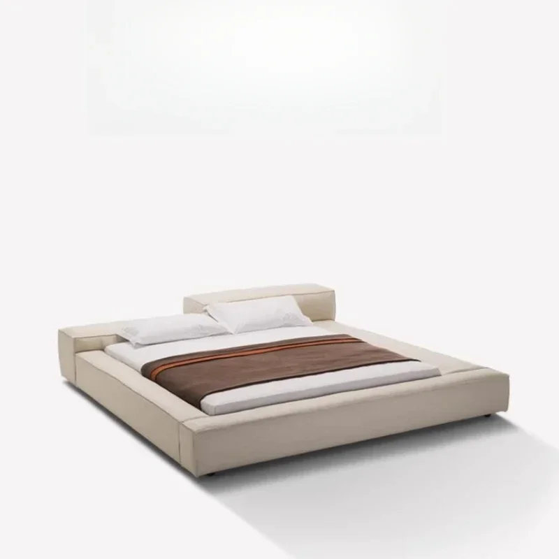 

Tofu block bed, Nordic Japanese tatami fabric bed