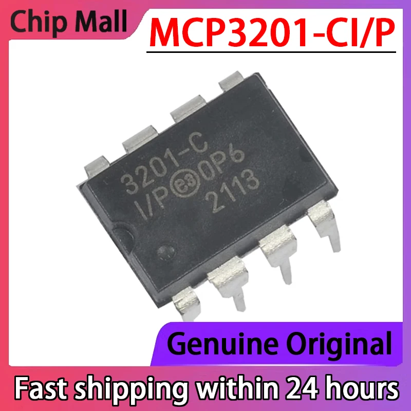 5PCS Original MCP3201-CI/P MCP3201C Inline Mode Conversion Chip DIP-8 Packaging