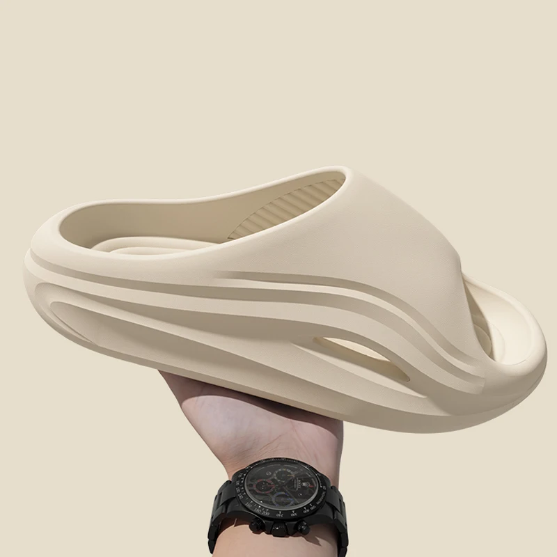 Sommerliche Dicksohlen-Pantoffeln für Männer und Frauen, EVA Weichsohlen-Hausschuhe, leichte Strandschuhe, Herren-Slipper, Flip-Flops – Detail 4