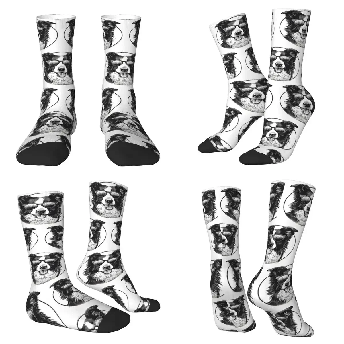

Border Collie Socks Harajuku High Quality Stockings All Season Long Socks for Unisex Valentine's Day Gifts