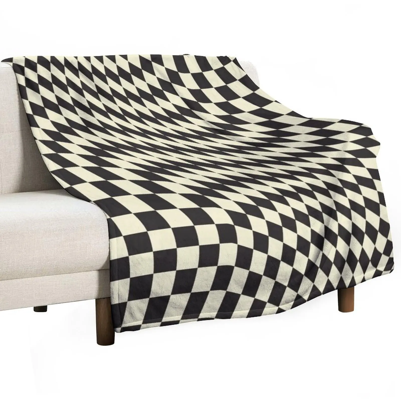 

LSG Distorted Checkered Throw Blanket Nap Hair Summer Beddings Decorative Sofa Blankets