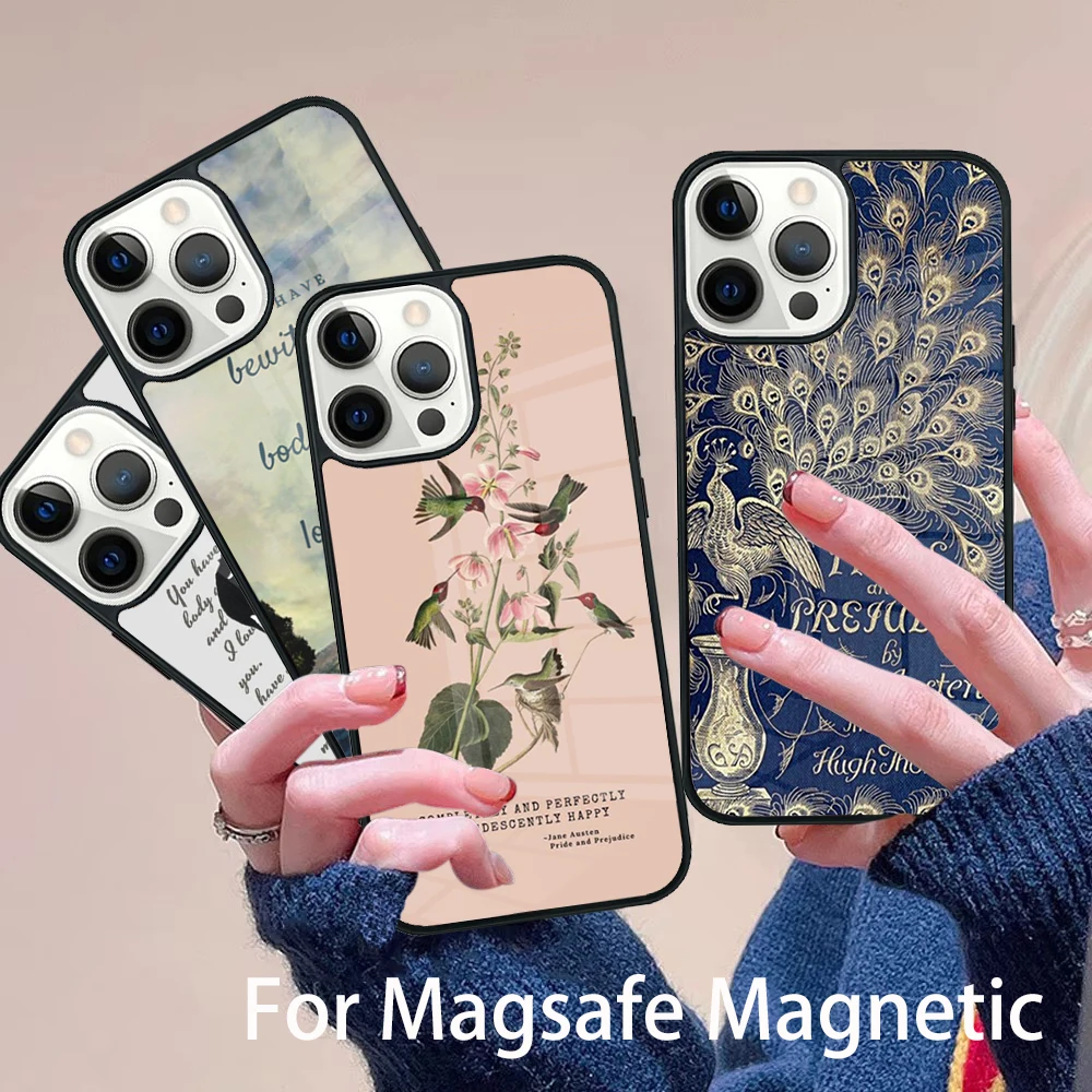 

Pride and prejudice book Phone Case Magesafe Magnetic Wireless Charge Cover For IPhone 16 11 12 13 14 15 Pro Max Plus Mini