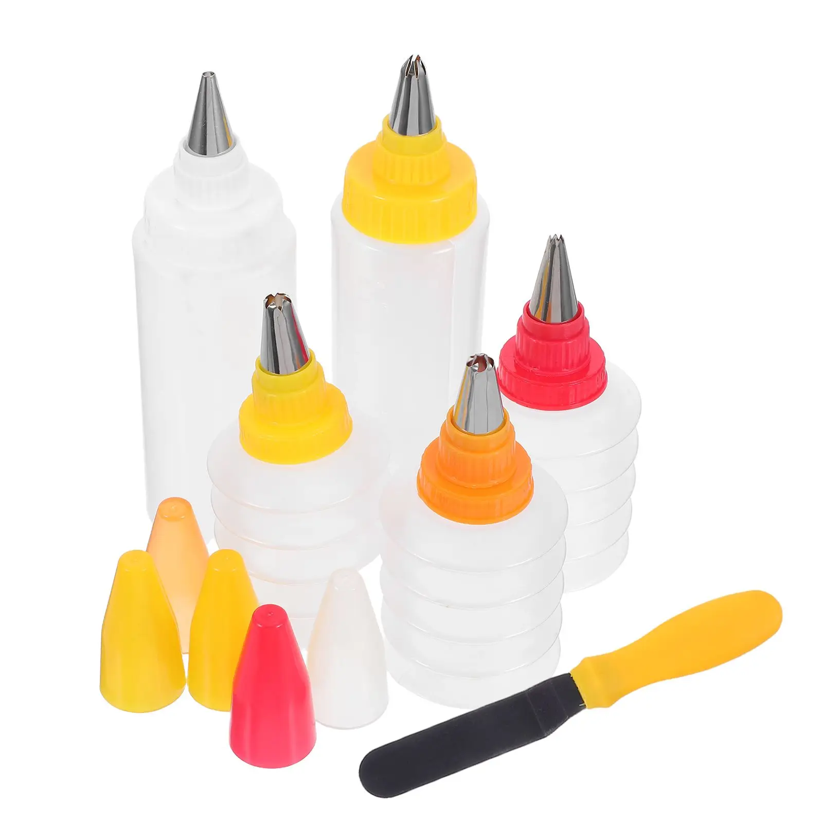 6 قطع من أدوات تزيين الكيك، زجاجة ضغط كوكي شفافة، توزيع كريم الخبز، تصميم منزلي متعدد الاستخدامات #2