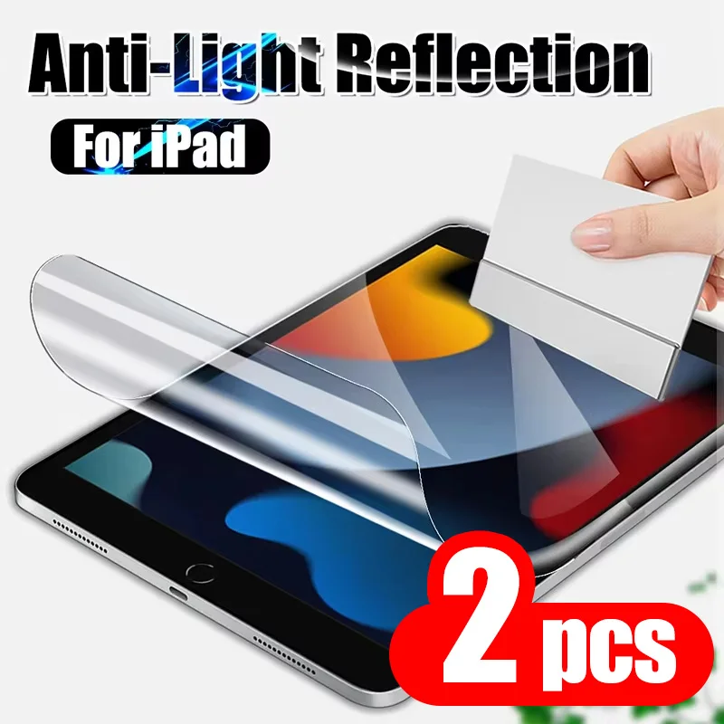 2PCS Hydrogel Protective Film For iPad Pro 13 2024 Air 11 2018 Pro 12.9 11 2020 2022 Pro 10.5 9.7 Air 13 11 4 5 10.9 1 2 Mini 6