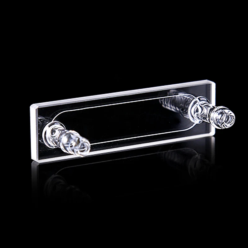 0.5mm Path Length UV Flow-through Quartz Cuvette Cell with Inlet Outlet Tubes, 1pc, Two Window for UV-Vis Spectrophotometer
