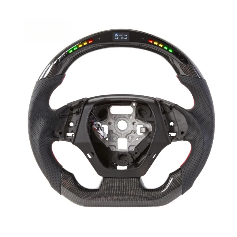 LED Performance Carbon Fiber Sport Steering Wheel Fit Camaro SS 2016-2020 Interior Mod Parts