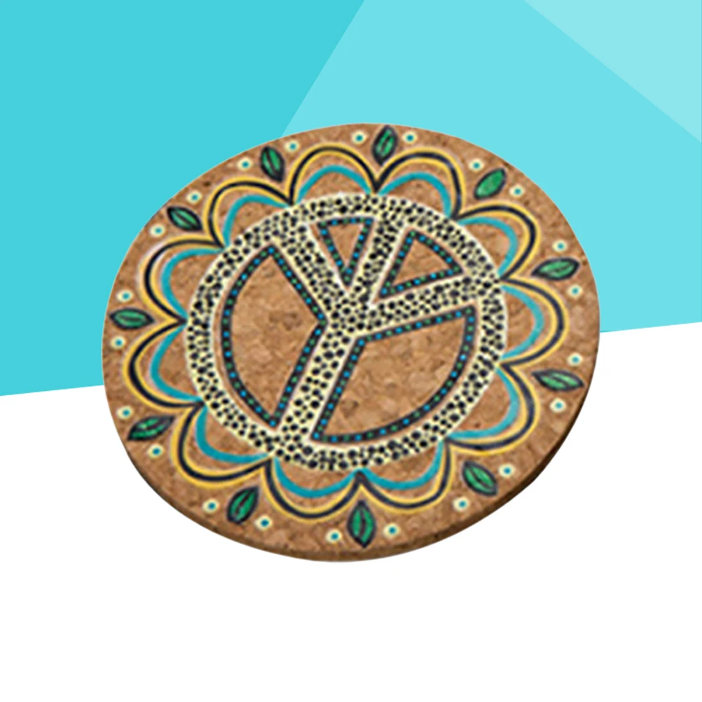 

Natural Cork Coaster Set Tabletop Protection Drink Coasters Pot Holder Teapot Heat Resistant Mat Non Slip Lightweight Absorb