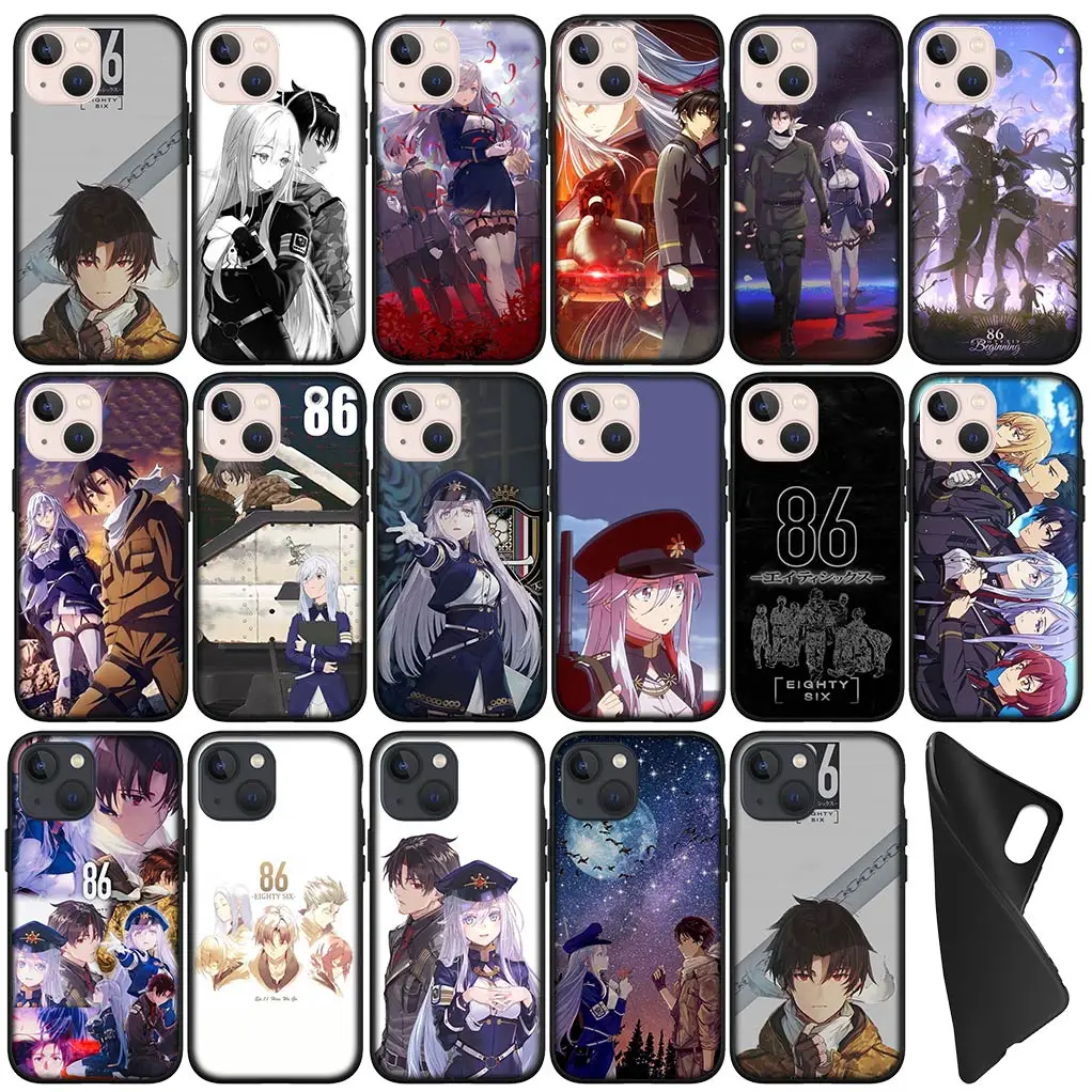 Anime 86 Eighty Six Comics Cover Phone Case for Apple iPhone 15 14 Plus 13 12 Mini Pro Max + 13Pro 14+ 15+ Flexible Coque