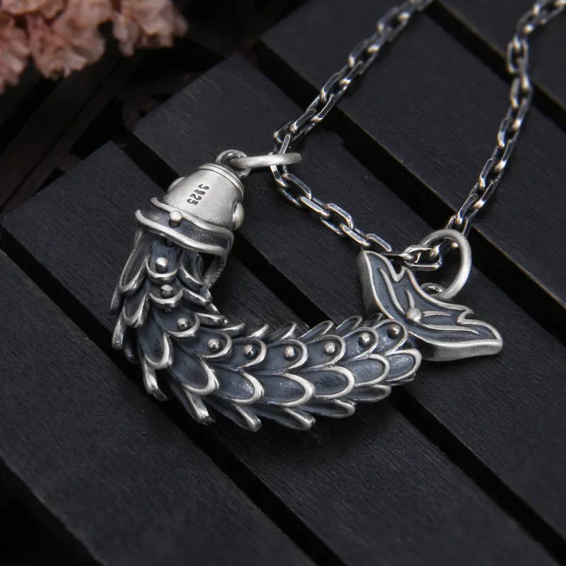 Uglyless Flexible Fish Pendants Necklaces Women Movable Carp Necklaces Thai Silver 925 Sterling Silver Animals Jewelry NO Chain
