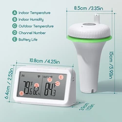 INKBIRD 2nd-Gen Wireless Floating Pool Thermometer With IBS-M2 Wi-Fi Gateway Combo Waterproof Digital Thermometer For Pond Tubs