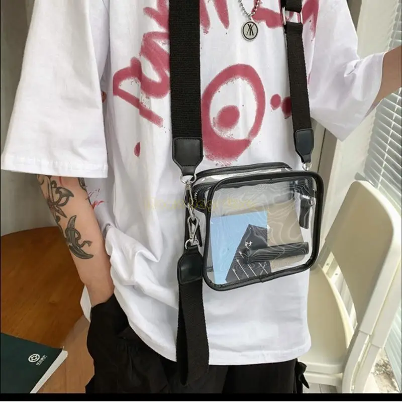 

X90D Clear Crossbody Purse Bag Stadium Approved Bags Adjustable Strap for Concerts Festivals