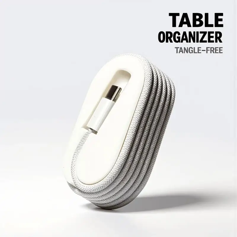 New Portable Cable Winder Organizer Desktop Cable Organizer Fit For 1m Braided Data Cable Home Office Travel Use