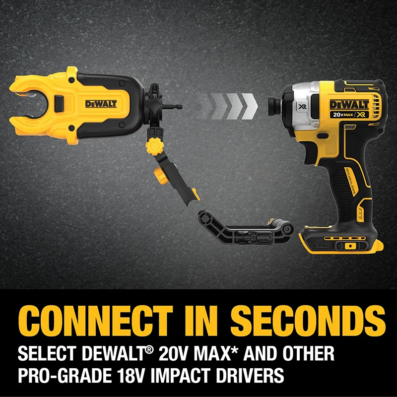 DEWALT DWACPRIR Impact Ready Copper Tubing Cutter Attachment with Brace Bracket Faster Metal Cutting Power Tools Accessories