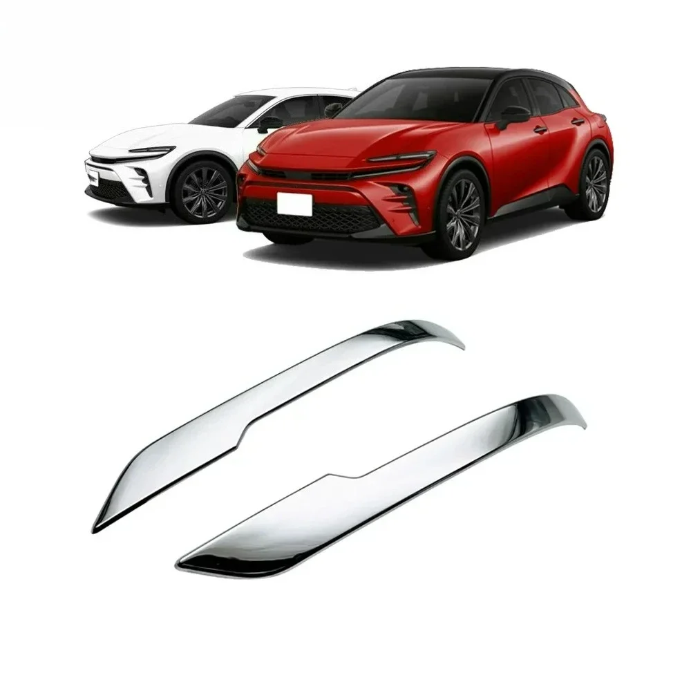 For Toyota Crown SPOTR 2023 2024 ABS Chrome Rear view Side Mirror Cover Cap Trim Anti-collision Strip Exterior Accessories